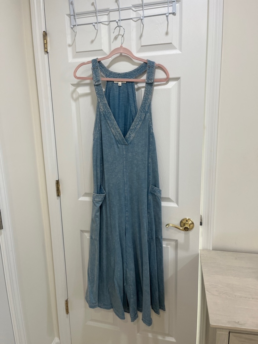 Oli & Hali Washed Blue V-Neck jumper